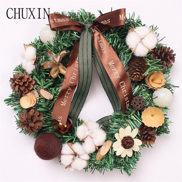 Creative new Christmas wreath Simulation pine cone cotton wreath Holiday party home decoration fake Wedding decoration
Creative new Christmas wreath Simulation pine cone cotton wreath Holiday party home decoration fake Wedding decoration