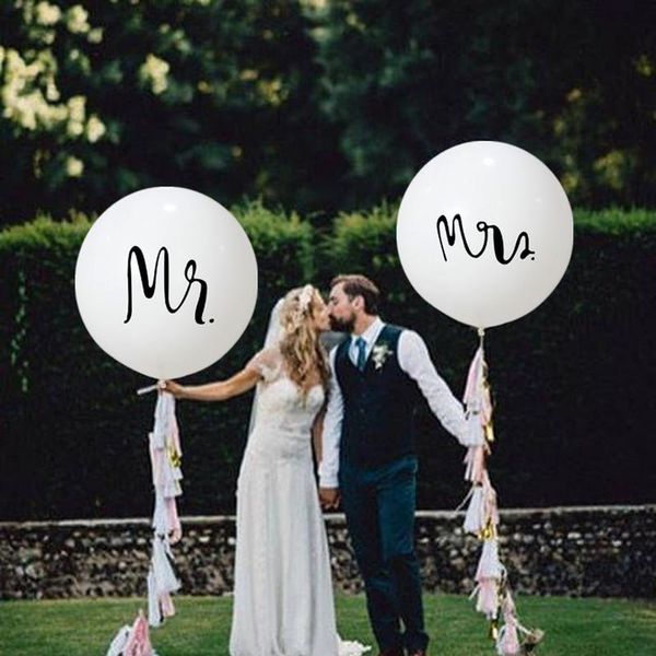 2pcs/lot good quality 36inch round white print mr&mrs latex balloons happy wedding valentine's day event air globos sqcsum
2pcs/lot good quality 36inch round white print mr&mrs latex balloons happy wedding valentine's day event air globos sqcsum