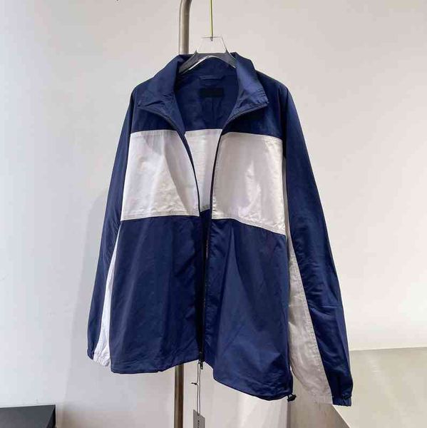 women's wool & blends home b paris blue and white color blocking zipper stitching small letter embroidery submachine jacket for men wom, Black
women's wool & blends home b paris blue and white color blocking zipper stitching small letter embroidery submachine jacket for men wom, Black