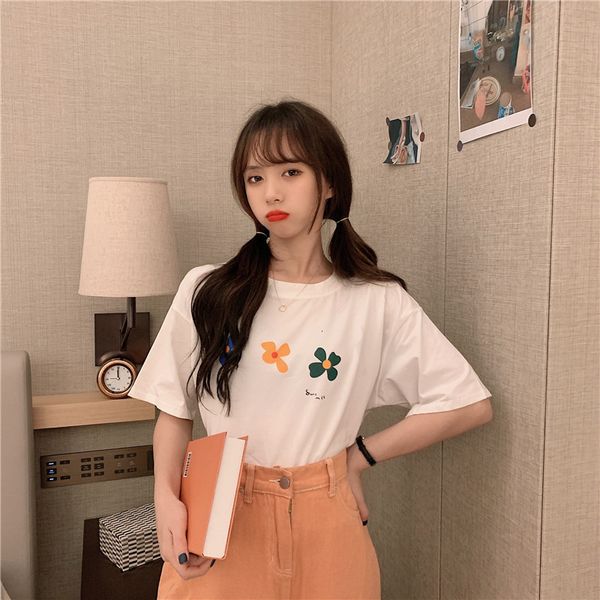 2021 new summer cotton woman t-shirt nice printing flower short sleeve loose sweet fashion women's clothes t yt50262 tj4m, White
2021 new summer cotton woman t-shirt nice printing flower short sleeve loose sweet fashion women's clothes t yt50262 tj4m, White