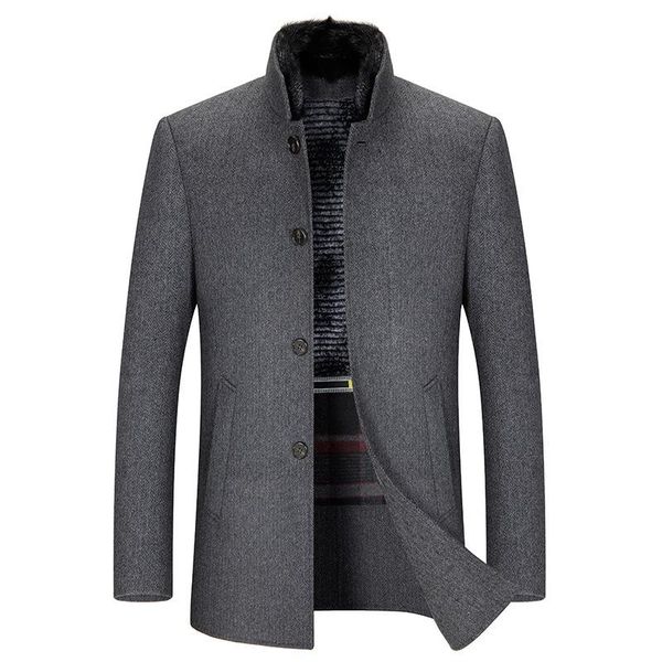 men's wool & blends 2021 winter coat more male with velvet collar middle-aged father man woolen cloth to keep warm, Black
men's wool & blends 2021 winter coat more male with velvet collar middle-aged father man woolen cloth to keep warm, Black