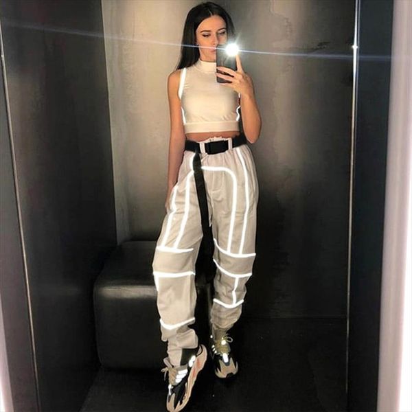 hip hop harajuku reflective pants casual high waist cargo pants women joggers khaki ladies trousers cotton streetwear, Black;white
hip hop harajuku reflective pants casual high waist cargo pants women joggers khaki ladies trousers cotton streetwear, Black;white