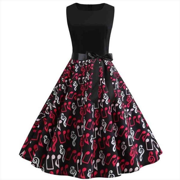 music note print women vintage dress summer sleeveless o neck casual swing retro party midi dresses vestido robe femme, Black;gray
music note print women vintage dress summer sleeveless o neck casual swing retro party midi dresses vestido robe femme, Black;gray