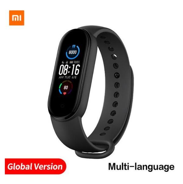global xiaomi mi band 5 smart bracelet 4 color touch screen miband 5 wristband fitness blood oxygen track heart rate monitor