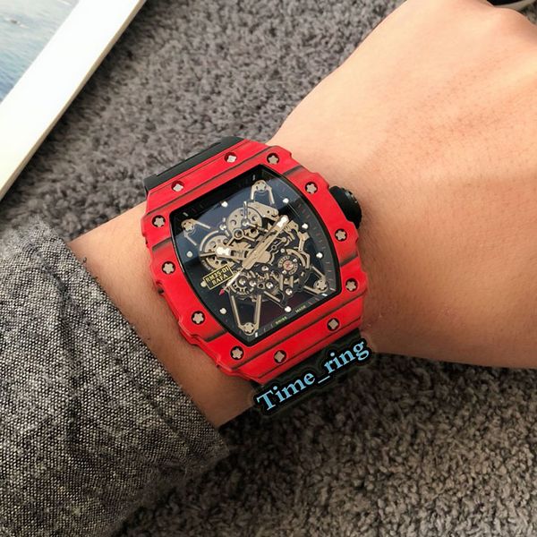 version rm 35-01 skeleton dial ntpt carbon fiber case japan miyota automatic movement mens watch black rubber strap sport brand watches, Slivery;brown
version rm 35-01 skeleton dial ntpt carbon fiber case japan miyota automatic movement mens watch black rubber strap sport brand watches, Slivery;brown