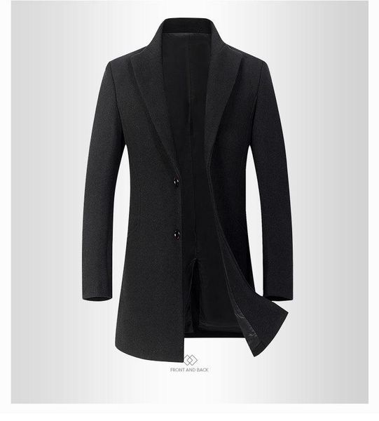 men's wool & blends autumn and winter woolen overcoat slim fitting woollen cashmere large size m-4xl, Black
men's wool & blends autumn and winter woolen overcoat slim fitting woollen cashmere large size m-4xl, Black