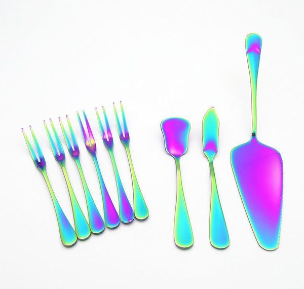 stainless steel fruit forks rainbow butter knife tableware set cake knife dessert fork dinnerware set 9pcs/set sqcfqyy
stainless steel fruit forks rainbow butter knife tableware set cake knife dessert fork dinnerware set 9pcs/set sqcfqyy