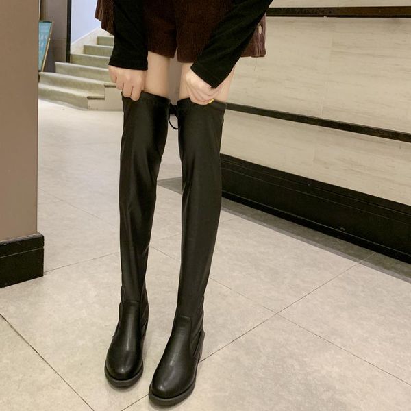 round toe shoes boots crossdresser thigh high heels high luxury designer punk low ladies rock over-the-knee, Black
round toe shoes boots crossdresser thigh high heels high luxury designer punk low ladies rock over-the-knee, Black