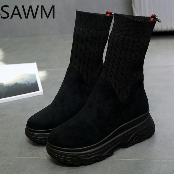 women's winter sneakers women sock boots casual shoes woman ankle boots women plush rubber platform chunky sneak, Black
women's winter sneakers women sock boots casual shoes woman ankle boots women plush rubber platform chunky sneak, Black