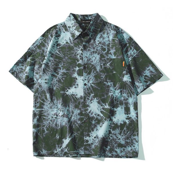 tie dyed short men's fashion brand tooling hip hop half sleeve couple shirt coat summer, White;black
tie dyed short men's fashion brand tooling hip hop half sleeve couple shirt coat summer, White;black