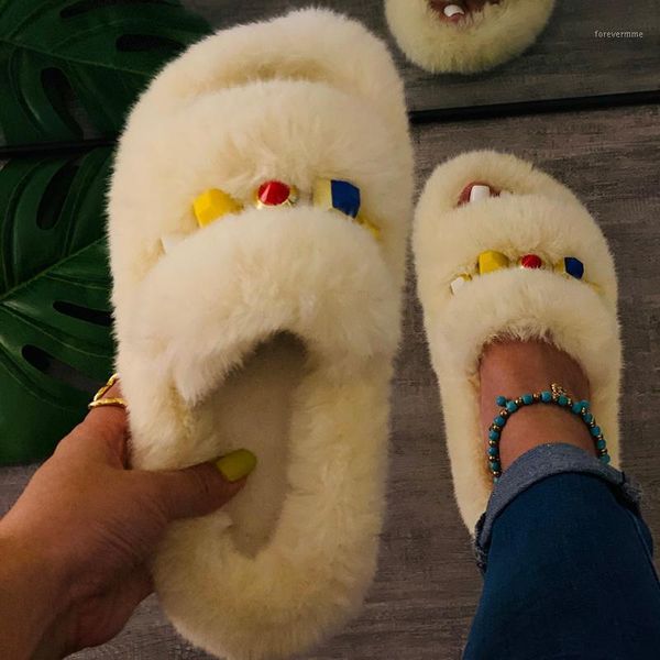 slippers 2021 faux fur slides women furry sandals for woman female indoor shoes house fluffy flip flops plus size1, Black
slippers 2021 faux fur slides women furry sandals for woman female indoor shoes house fluffy flip flops plus size1, Black