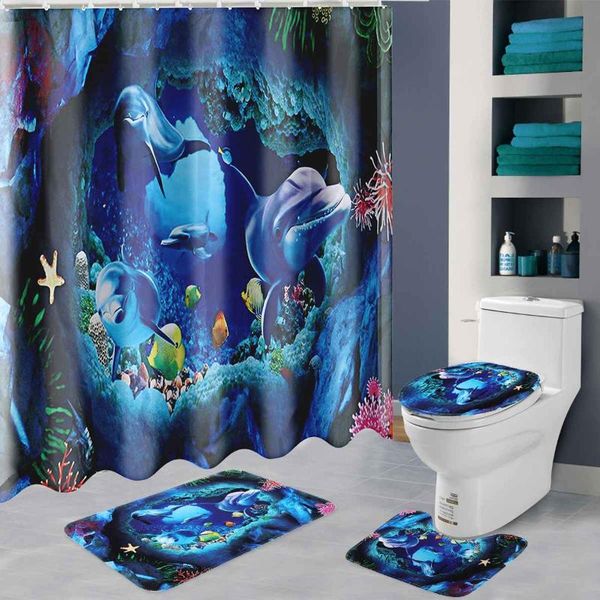 shower curtains 3d ocean design dolphin bathroom curtain set waterproof toilet cover pedestal anti-skid rugs decorations
shower curtains 3d ocean design dolphin bathroom curtain set waterproof toilet cover pedestal anti-skid rugs decorations