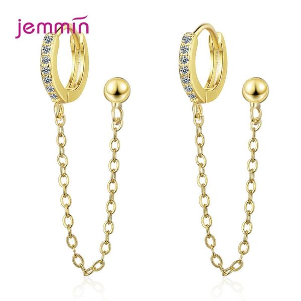 new classical double piercing chain earring hoops shiny crystal 925 sterling silver thin hoop bohemia jewelry for women, Golden;silver
new classical double piercing chain earring hoops shiny crystal 925 sterling silver thin hoop bohemia jewelry for women, Golden;silver