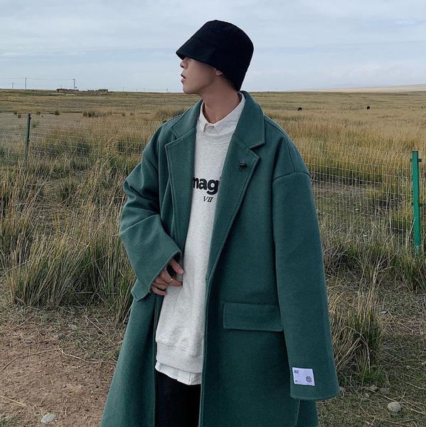 2020 korean style men's cashmere long woolen blends trench coats loose thick windbreaker snow jackets keep warm parkas s-2xl1, Black
2020 korean style men's cashmere long woolen blends trench coats loose thick windbreaker snow jackets keep warm parkas s-2xl1, Black