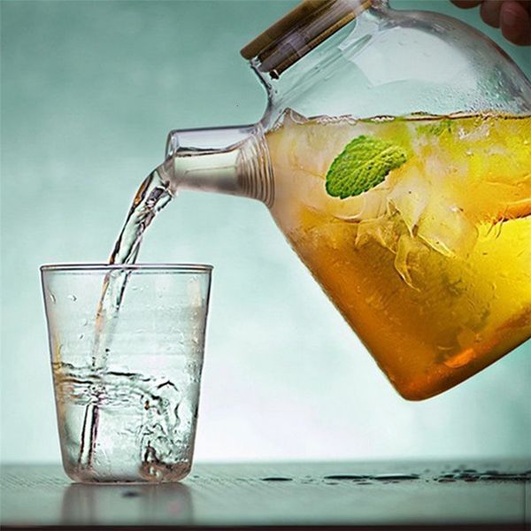 factory glass heat-resistant water bottle borosilicate kettle pot with bamboo lid coffee & tea tools
factory glass heat-resistant water bottle borosilicate kettle pot with bamboo lid coffee & tea tools