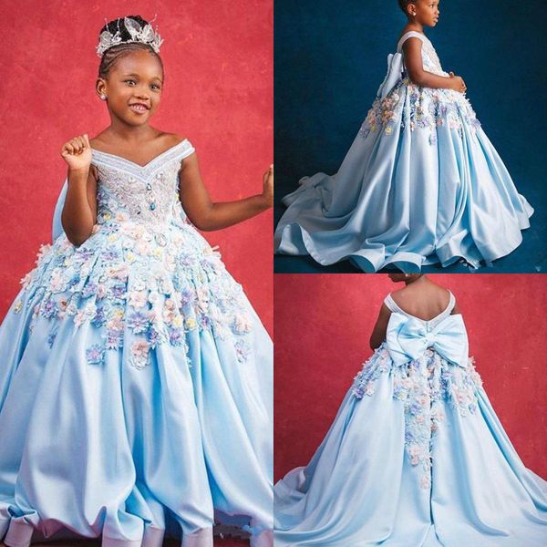 2021 girl pageant dresses off shoulder 3d floral appliqued crystal beaded flower girl gowns open back bow ruffle sweep train birthday gowns, White;blue
2021 girl pageant dresses off shoulder 3d floral appliqued crystal beaded flower girl gowns open back bow ruffle sweep train birthday gowns, White;blue
