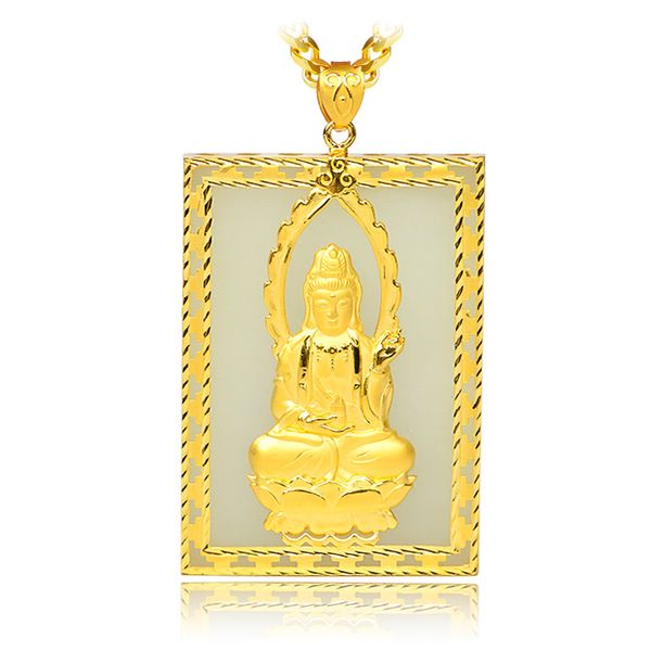 jewels gold-plated daguanyin natural white male pure gold encrusted with hetian jade iqa0, Silver
jewels gold-plated daguanyin natural white male pure gold encrusted with hetian jade iqa0, Silver