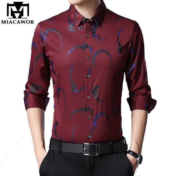 miacawor new fashion print dress shirt mens spring long sleeve casual shirts men slim fit camisa masculina plus size c580, White;black
miacawor new fashion print dress shirt mens spring long sleeve casual shirts men slim fit camisa masculina plus size c580, White;black