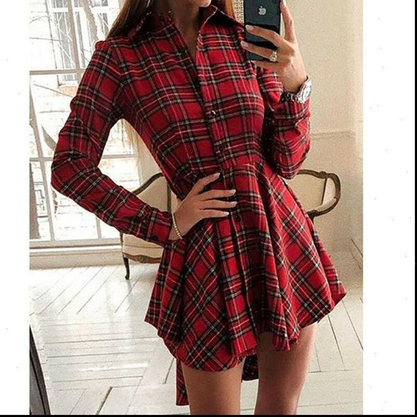 women dress autumn winter plaid dresses red vintage party dress casual shirt mini dresses vestido womens clothing, Black;gray
women dress autumn winter plaid dresses red vintage party dress casual shirt mini dresses vestido womens clothing, Black;gray
