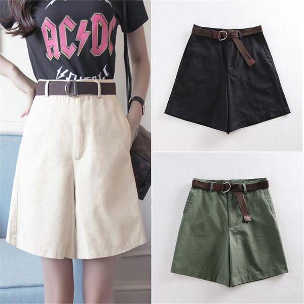 woman shorts women summer fitness wide leg high waist snack shorts with belt office lady vintage short feminino plus size, White;black
woman shorts women summer fitness wide leg high waist snack shorts with belt office lady vintage short feminino plus size, White;black