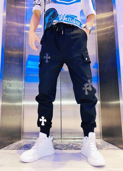cross skinned pants for men and women, White