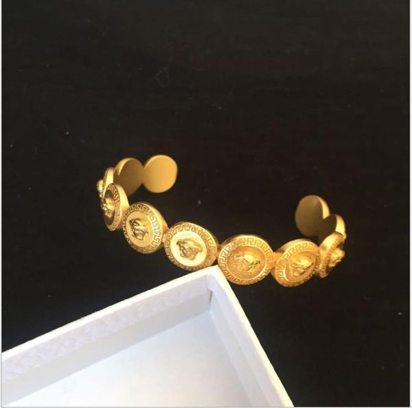 new style open-ended bracelet human head looks retro european and american exaggerated bracelet female, Golden;silver
new style open-ended bracelet human head looks retro european and american exaggerated bracelet female, Golden;silver