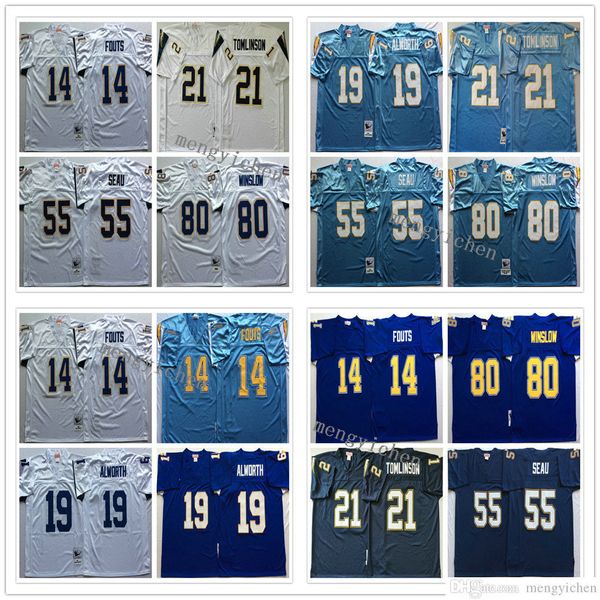 ncaa men football 14 dan fouts 19 lance alworth 21 ladainian tomlinson 55 junior seau 80 kellen winslow jerseys vintage blue white, Black;red
ncaa men football 14 dan fouts 19 lance alworth 21 ladainian tomlinson 55 junior seau 80 kellen winslow jerseys vintage blue white, Black;red