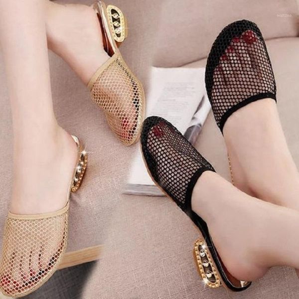 baotou slippers women's 2020 summer new mid-heeled wear simple non-slip hollow breathable mesh yarn lazy sandals1, Black
baotou slippers women's 2020 summer new mid-heeled wear simple non-slip hollow breathable mesh yarn lazy sandals1, Black