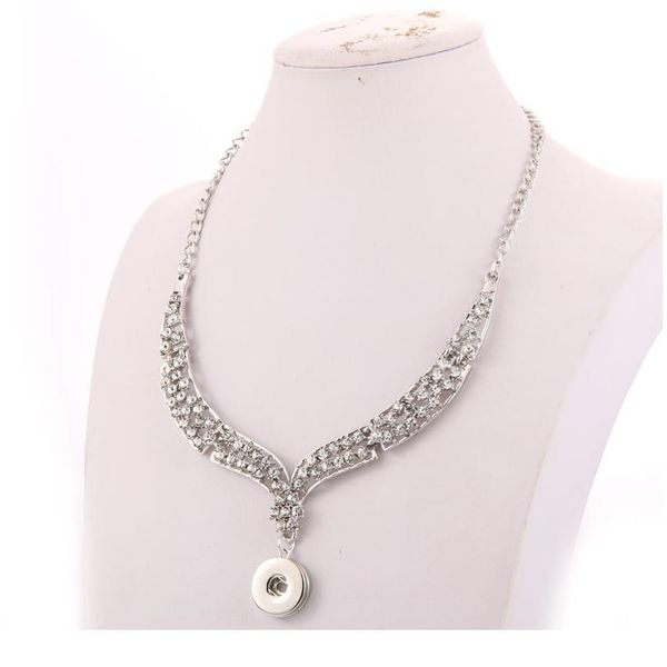 new snap jewelry 18mm snap button necklace charm crystal rhinestone creative necklace fashion women bbybgd, Silver 
new snap jewelry 18mm snap button necklace charm crystal rhinestone creative necklace fashion women bbybgd, Silver