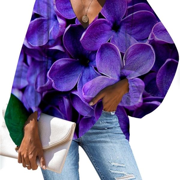 forudesigns large size purple lilac 3d flower women blouse casual loose long sleeve v-neck shirts y200828, White
forudesigns large size purple lilac 3d flower women blouse casual loose long sleeve v-neck shirts y200828, White