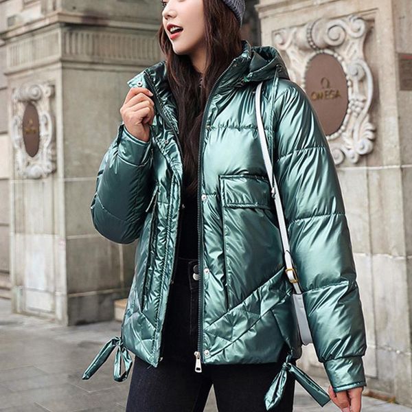 women's down & parkas winter women solid styled outwear jackets casual female thicken warm hooded coat windprood shiny big pocket, Black
women's down & parkas winter women solid styled outwear jackets casual female thicken warm hooded coat windprood shiny big pocket, Black