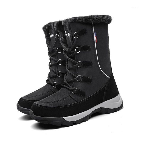 quality waterproof winter women boots keep warm mid-calf snow boots ladies lace-up comfortable chaussures femme size 421, Black
quality waterproof winter women boots keep warm mid-calf snow boots ladies lace-up comfortable chaussures femme size 421, Black