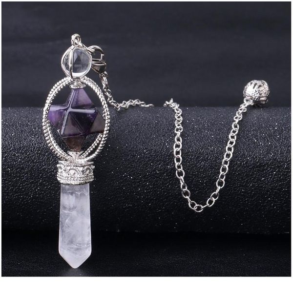 reiki chakra natural stone pendulum for dowsing merkaba spinning star pendulos healing quartz crystal pendant me jlljil, Black
reiki chakra natural stone pendulum for dowsing merkaba spinning star pendulos healing quartz crystal pendant me jlljil, Black