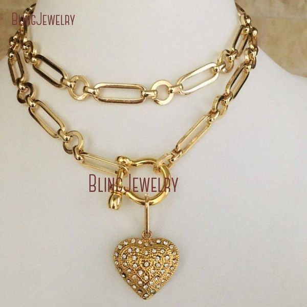 chains nm33920 carabiner shackle chain necklace-shiny gold brass cable cz heart charm necklace, Silver
chains nm33920 carabiner shackle chain necklace-shiny gold brass cable cz heart charm necklace, Silver