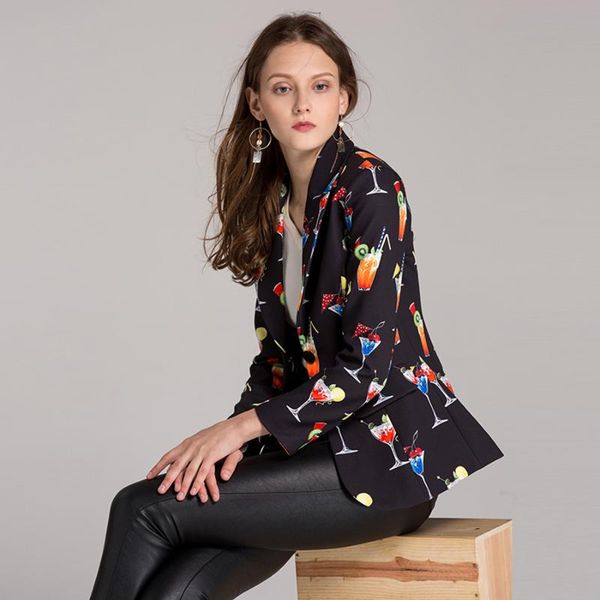 career coat new fashion winebowl print turn-down collar full sleeve double breasted women slim black coat, Black;brown
career coat new fashion winebowl print turn-down collar full sleeve double breasted women slim black coat, Black;brown