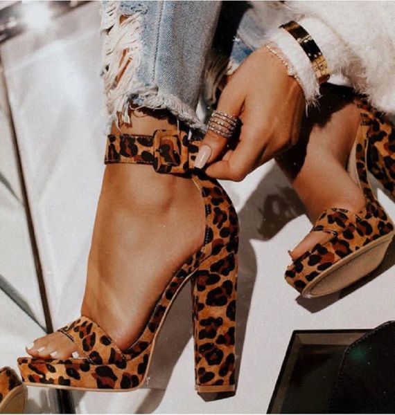 2021 summer new women's shoes platform peep toe high thick heels sandals leopard ladies party shoes zapatos mujer #nv9q, Black
2021 summer new women's shoes platform peep toe high thick heels sandals leopard ladies party shoes zapatos mujer #nv9q, Black