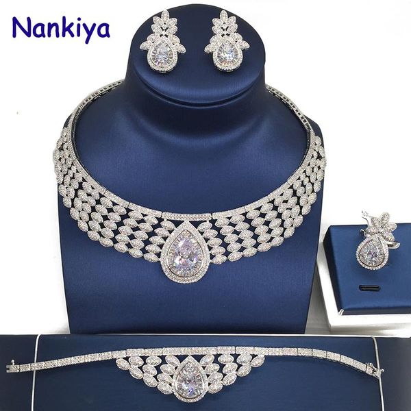 nankiya luxury choker big jewelry set paved cubic zirconia waterdrops ale wedding bridal cz sets engagement party nc116, Silver
nankiya luxury choker big jewelry set paved cubic zirconia waterdrops ale wedding bridal cz sets engagement party nc116, Silver