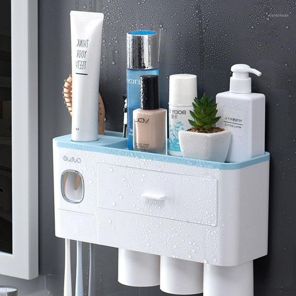 bath accessory set magnetic cup wall mount toiletries storage rack toothbrush holder automatic toothpaste dispenser bathroom accessories1
bath accessory set magnetic cup wall mount toiletries storage rack toothbrush holder automatic toothpaste dispenser bathroom accessories1