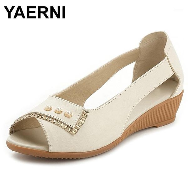 yaerni fashion leather woman sandals summer new casual comfortable thick women's sandals mid-heeled women shoes size 35-41e10261, Black
yaerni fashion leather woman sandals summer new casual comfortable thick women's sandals mid-heeled women shoes size 35-41e10261, Black