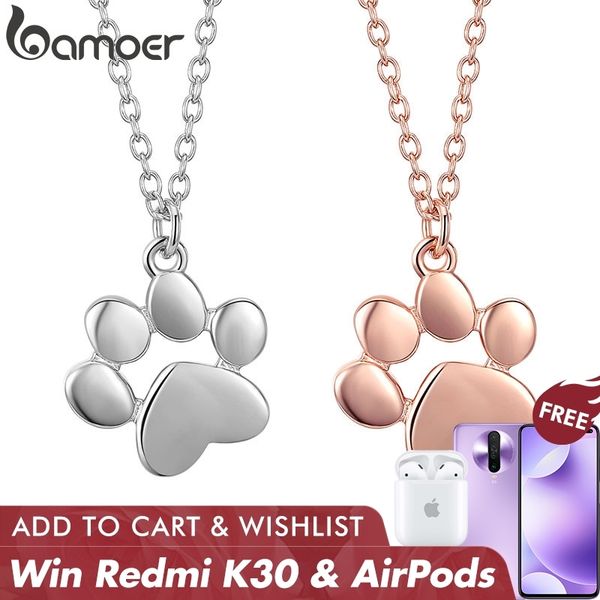 bamoer & gold color cute animal dog cat footprints paw necklaces pendants women silver jewelry scn275 q1114
bamoer & gold color cute animal dog cat footprints paw necklaces pendants women silver jewelry scn275 q1114