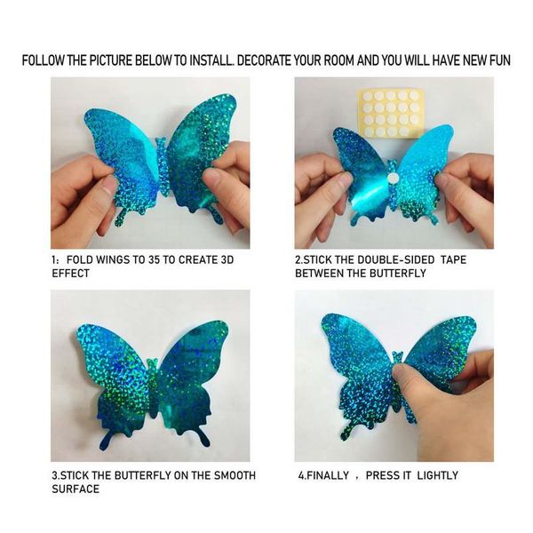 12pcs pvc 3d butterfly wall decor cute butterflies wall stickers art decals home decoration room bbyfkj
12pcs pvc 3d butterfly wall decor cute butterflies wall stickers art decals home decoration room bbyfkj