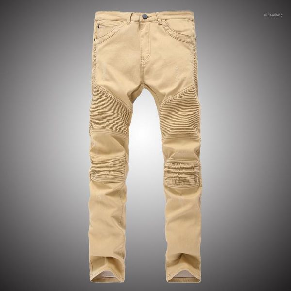 men's jeans men's classic pants pleated moto biker men skinny slim fit male hip hop denim trousers brand designer wy2401, Blue
men's jeans men's classic pants pleated moto biker men skinny slim fit male hip hop denim trousers brand designer wy2401, Blue
