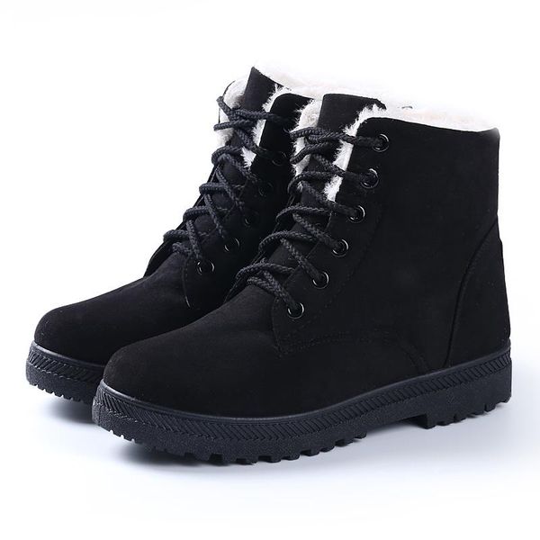warm plush shoes women boots lace-up winter ankle boots women shoes plus size solid comfortable female boot elegant ladies shoe, Black
warm plush shoes women boots lace-up winter ankle boots women shoes plus size solid comfortable female boot elegant ladies shoe, Black
