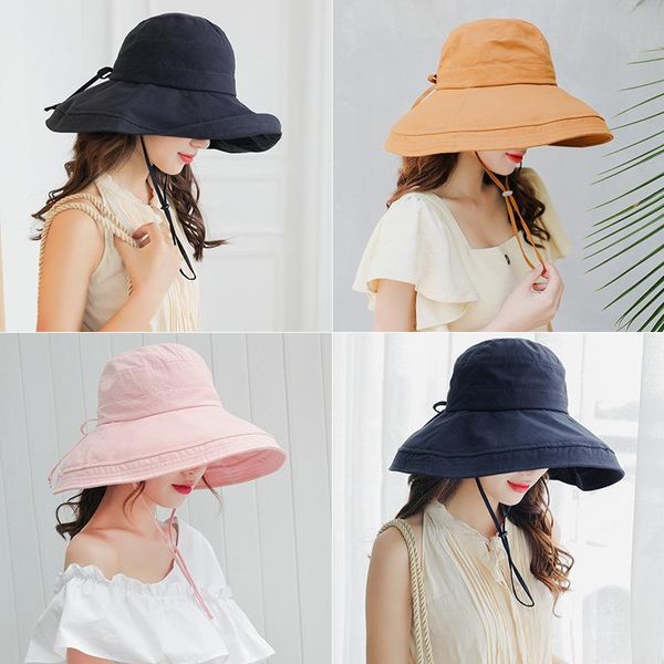 wide brim hats sunscreen women fisherman hat fashion solid color bow tie tide foldable cap sun bucket female panama fishing, Blue;gray
wide brim hats sunscreen women fisherman hat fashion solid color bow tie tide foldable cap sun bucket female panama fishing, Blue;gray
