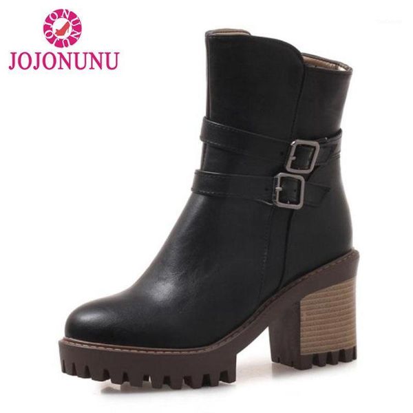boots fitwee women thick high heels winter fashion buckle platform fur shoes warm mid calf size 33-431, Black
boots fitwee women thick high heels winter fashion buckle platform fur shoes warm mid calf size 33-431, Black