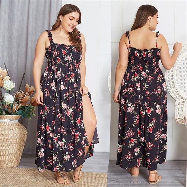new elegant women dress floral printed yellow cotton big size dress 4xl summer sling female plus size lady beach vestidos dreses, Black;gray
new elegant women dress floral printed yellow cotton big size dress 4xl summer sling female plus size lady beach vestidos dreses, Black;gray