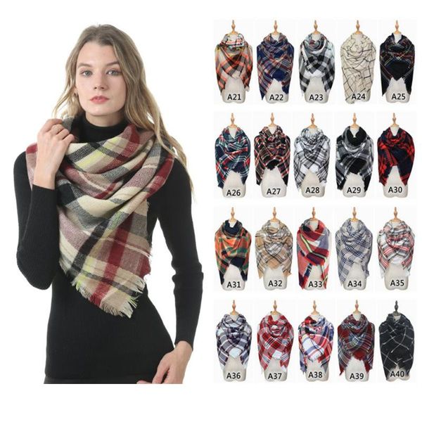 scarves 2021 autumn/winter large plaid kerchief women's imitation cashmere with double-sided shawls to keep warm, Blue;gray
scarves 2021 autumn/winter large plaid kerchief women's imitation cashmere with double-sided shawls to keep warm, Blue;gray