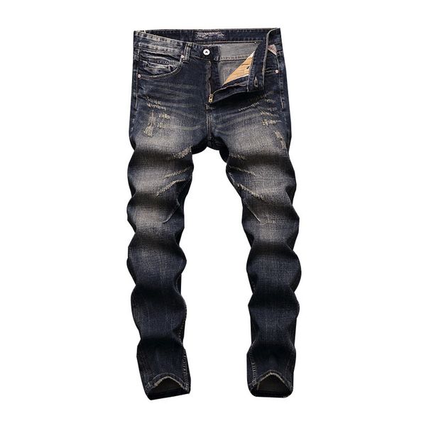 2021 new new male fashions thin cotton breeches denim pants vintage designer torn jeans classic xrt3, Blue
2021 new new male fashions thin cotton breeches denim pants vintage designer torn jeans classic xrt3, Blue