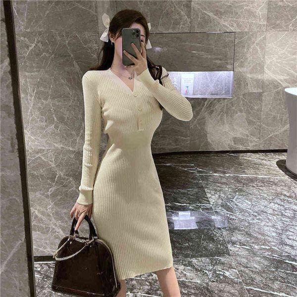 casual dresses v-neck slim fit solid knit dresses, Black;gray