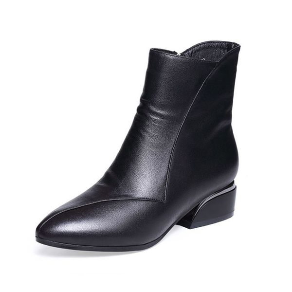 zanpace 2020 fashion winter women's high boots keep warm pointed toe leather women shoes plus velvet platform women ankle boots c0202, Black
zanpace 2020 fashion winter women's high boots keep warm pointed toe leather women shoes plus velvet platform women ankle boots c0202, Black
